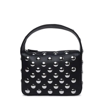 Khaite Mini Shoulder Handbag With Silver Studs In Black