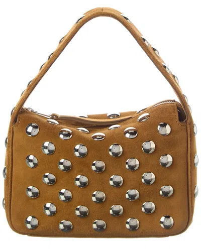 Khaite Elena Small Suede Shoulder Bag In Brown