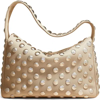 Khaite Elena Stud Detail Shoulder Bag In White