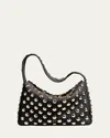 Khaite Elena Small Studded Leather Shoulder Bag In Black