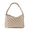 Khaite Elena Studded Leather Shoulder Bag In Ivory