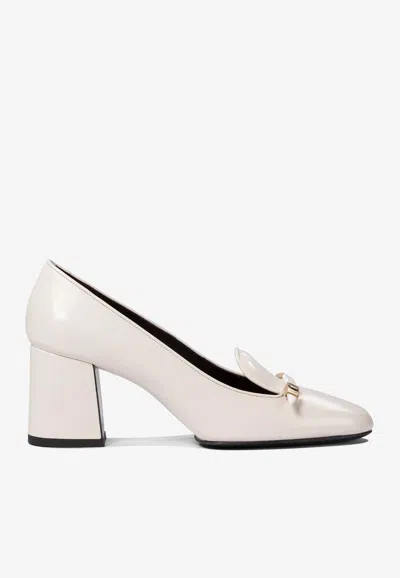 Khaite Elio Embellished Leather Pumps In Ivory