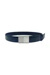 Khaite Elio Belt With Silver Buckle 30mm In Black Silver