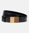 Khaite Elio Leather Belt In Black