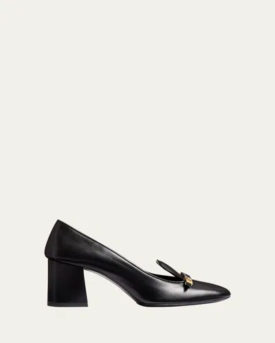Khaite Elio Embellished Patent-leather Pumps In Black