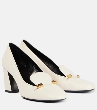KHAITE ELIO 65 LEATHER LOAFER PUMPS