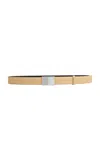 Khaite Elio Pebbled Leather Belt In Neutral