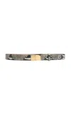 Khaite Elio Python-effect Leather Belt In Python