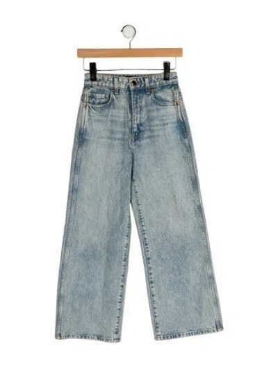 Pre-owned Khaite Ella Wide Leg Jeans In Blue