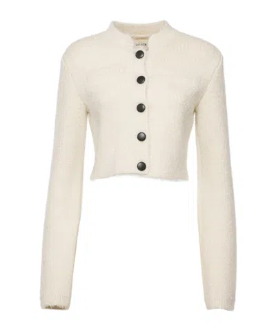 Khaite Ello Cropped Silk And Cashmere Jacket In Neutral