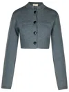 KHAITE ELLO' GREY WOOL BLEND JACKET