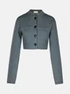 Khaite 'ello' Grey Wool Blend Jacket In Grey