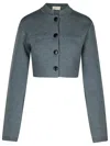 KHAITE KHAITE 'ELLO' GREY WOOL BLEND JACKET