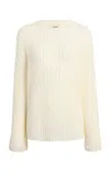 Khaite Elowen Cotton Sweater In Ivory