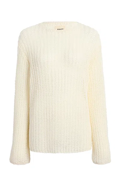 Khaite Elowen Cotton Sweater In Ivory