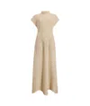 Khaite Ema Knit Hemp-silk Maxi Dress In Nude