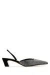 Khaite Roosevelt Crystal-embellished Leather Slingback Pumps In 200