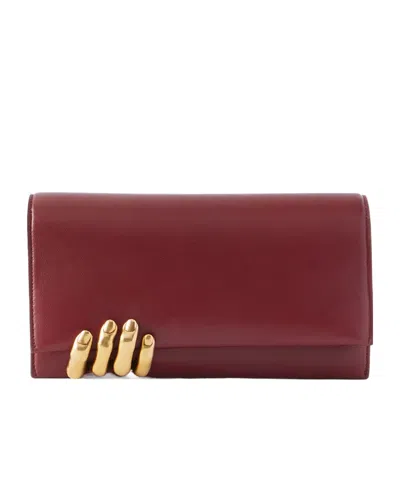 Khaite Embellished Textured-leather Clutch In Pattern