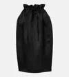 Khaite Ember Silk Gazar Midi Skirt In Black