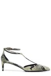 Khaite Mia Snake-effect Leather Kitten-heel Pumps In Multicolour