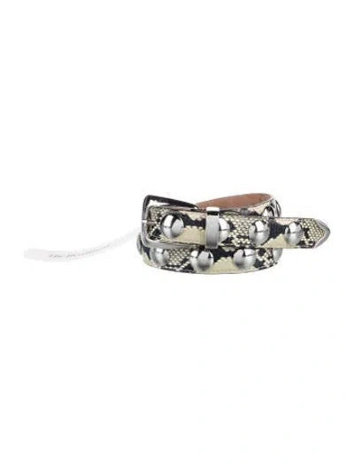 Pre-owned Khaite Embossed Leather Belt