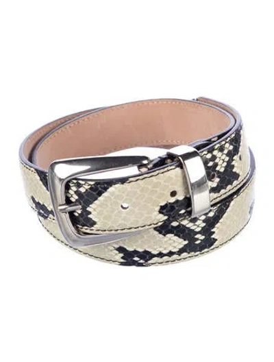 Pre-owned Khaite Embossed Leather Belt In Green