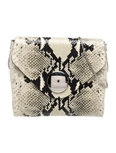 Pre-owned Khaite Embossed Leather Shoulder Bag In Black
