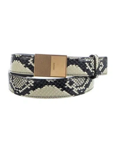 Pre-owned Khaite Embossed Leather Waist Belt In Green