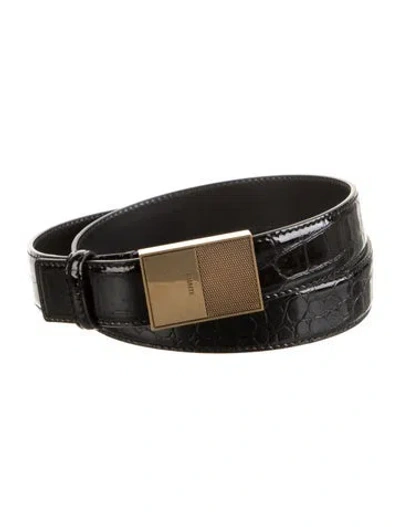 Pre-owned Khaite Embossed Leather Waist Belt W/ Tags In Black