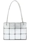 Khaite Emma Mini Panelled Metallic Leather Tote Bag In Silver
