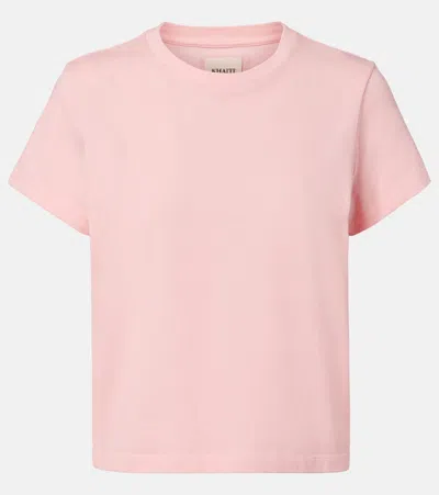 Khaite Emmylou Cotton Jersey T-shirt In Pink