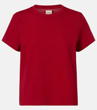 Khaite Emmylou Cotton Jersey T-shirt In Red