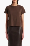 Khaite Emmylou Cotton T-shirt In Brown