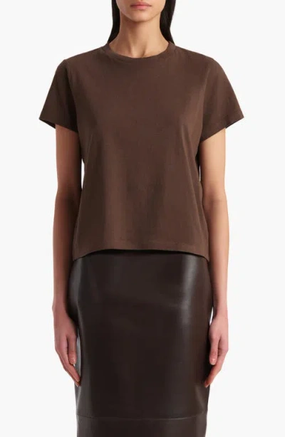 Khaite Emmylou Cotton T-shirt In Brown