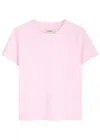Khaite Maeve Cotton-blend Jersey T-shirt In Pink