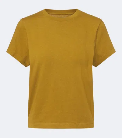Khaite Emmylou Knitted Cotton T-shirt In Gold