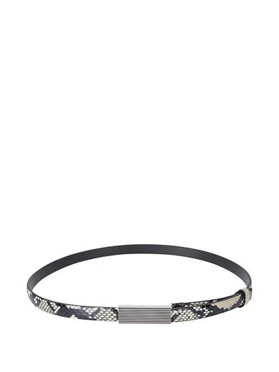 Khaite Empire Snake-effect Leather Belt In Animal Print