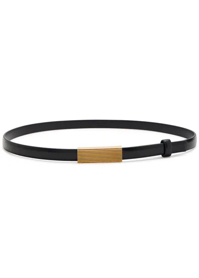 Khaite Empire Leather Belt In Black
