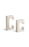 Khaite Empire Palladium Ear Cuffs In Silver