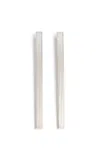 Khaite Empire Palladium Long Earrings In Silver