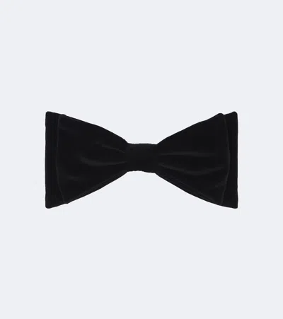 Khaite Enid Velvet Brooch In Black