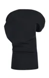 Khaite Erin Cotton-silk Midi Dress In Black