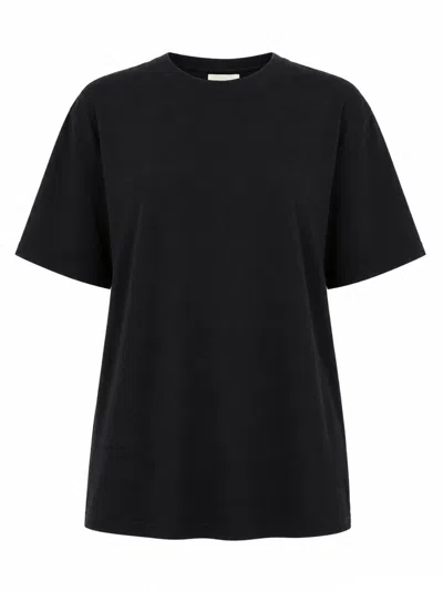 Khaite Essential Cotton T-shirt For Women In Black