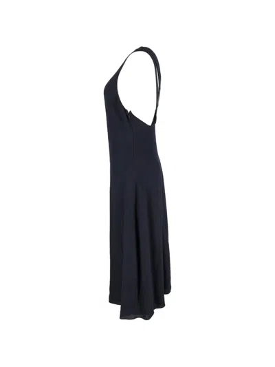 Pre-owned Khaite Etta Criss-cross Strap Midi Dress In Blue