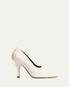 Khaite Eva Calfskin Leather Pumps In Cream