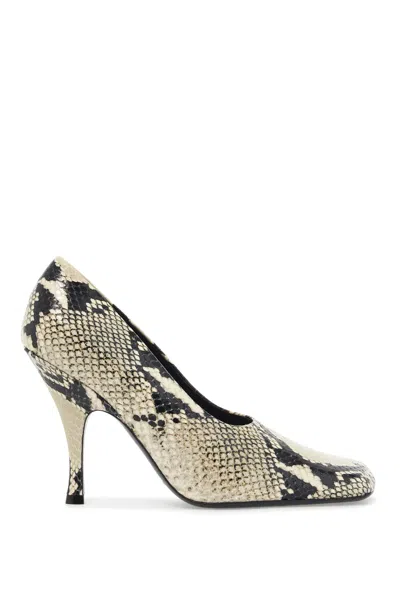 Khaite Eva Snake-effect Leather Pumps In Animal Print