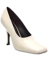 Khaite Eva Leather Pump In White