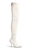 Khaite Eva Over-the-knee Leather Boots In White