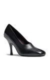 Khaite Eva Peep-toe Leather Pumps In Black