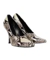 Khaite Eva Snake-effect Leather Pumps In Black